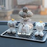Bộ gấu Teddy và bình bóng gắn đá để taplo