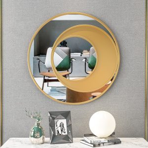 Mẫu gương decor treo tường phong cách tối giản