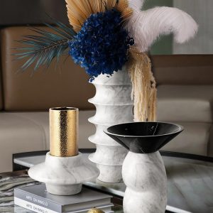Bình hoa bằng đá cẩm thạch CD818