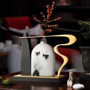 Bình hoa bằng gốm phong cách Trung Hoa CD807