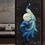 Đồng hồ con công trang trí sang trọng CD598