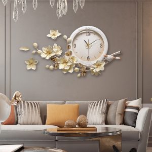 Đồng hồ treo tường hoa mai sang trọng CD596