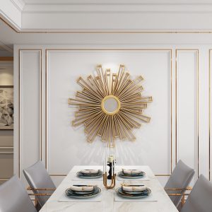 Gương decor viền kim loại trang trí phong cách Châu Âu