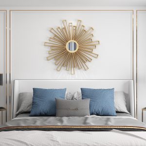 Gương decor viền kim loại trang trí phong cách Châu Âu