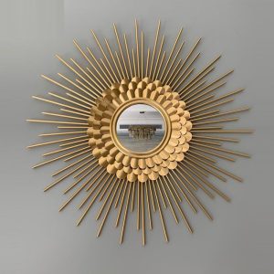 Mẫu gương decor kim loại trang trí