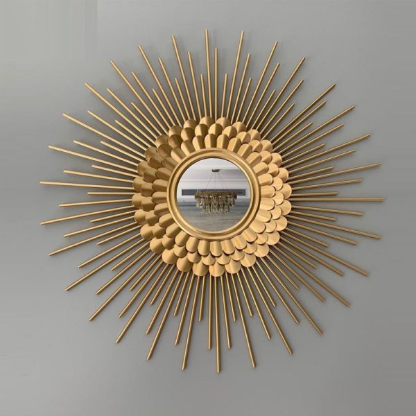 Mẫu gương decor kim loại trang trí