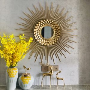 Mẫu gương decor kim loại trang trí