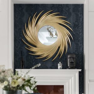 Gương tròn treo tường trang trí phòng khách đẹp