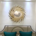 Gương tròn treo tường trang trí phòng khách đẹp