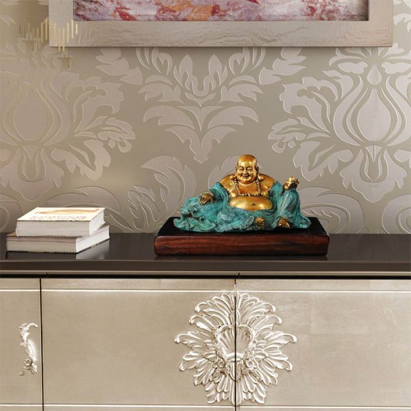 Tượng phật di lặc ngồi cầm hũ tiền CD879Tượng phật di lặc ngồi cầm hũ tiền CD879