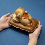 Mèo thần tài trang trí bằng đồng rước tài lộc