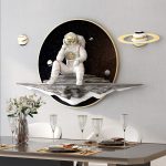 Tranh 3D phi hành gia vũ trụ trang trí phòng khách CD726