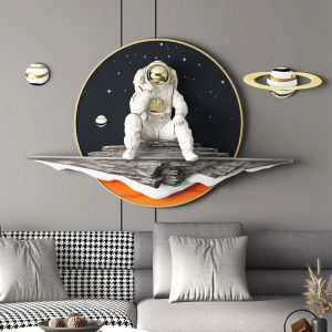 Tranh 3D phi hành gia vũ trụ trang trí phòng khách CD726