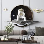 Tranh 3D phi hành gia vũ trụ trang trí phòng khách CD726