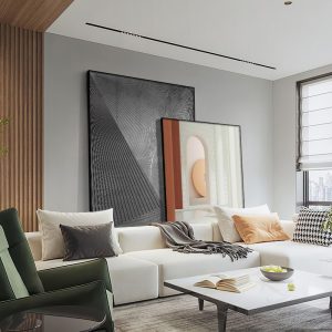 Cặp tranh trừu tượng kiến trúc