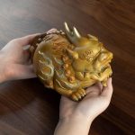 Tượng tỳ hưu thiên lộc bằng đồng mẫu để bàn làm việc