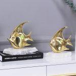 Đồ để bàn cặp cá vàng trang trí nghệ thuật được ưa chuộng CD72