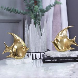 Đồ để bàn cặp cá vàng trang trí nghệ thuật được ưa chuộng CD72
