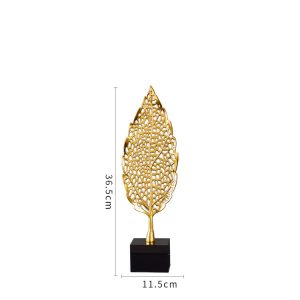 Decor phòng khách chiếc lá vàng sang trọng CD373
