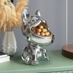 Tượng decor Chó há miệng đựng kẹo