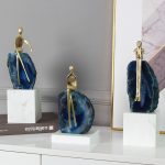 Đồ để bàn bộ 3 đá trừu tượng trang trí