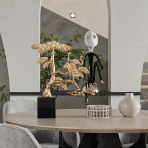 Đồ để bàn decor tùng hạc trang trí quầy kệ, tủ rượu CD828
