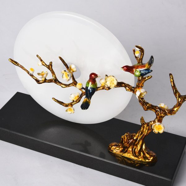 Đồ để bàn đôi chim uyên ương đồng điếu CD194