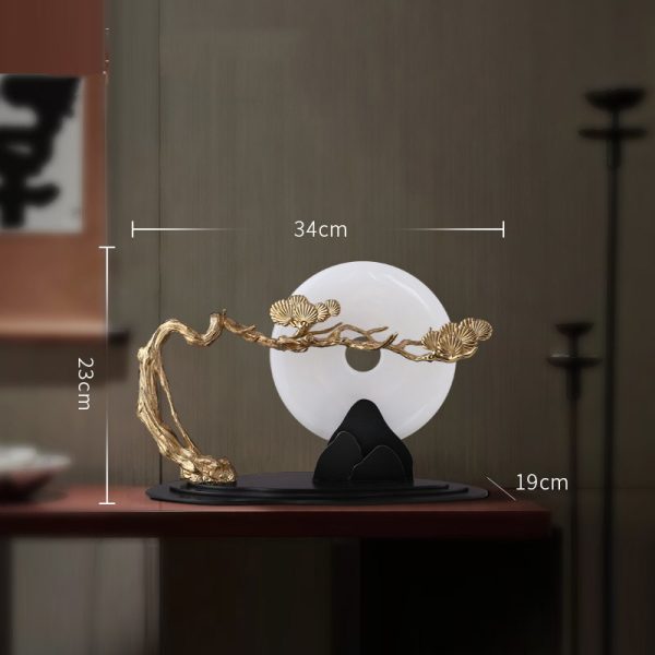 Decor phòng khách cây tùng tựa đồng điếu ngọc đẹp CD224
