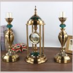 Bộ đồng hồ để bàn kết hợp cặp nến trang trí