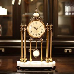 Đồng hồ để bàn quả lắc cổ để bàn phòng khách
