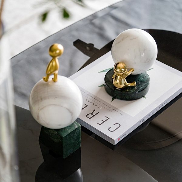 Đồ để bàn hình khối đá cẩm thạch CD826