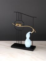 Decor phòng khách mô hình hồ lô không han gỉ CD231
