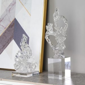 Decor phòng khách mô hình núi trong suốt đẹp CD437