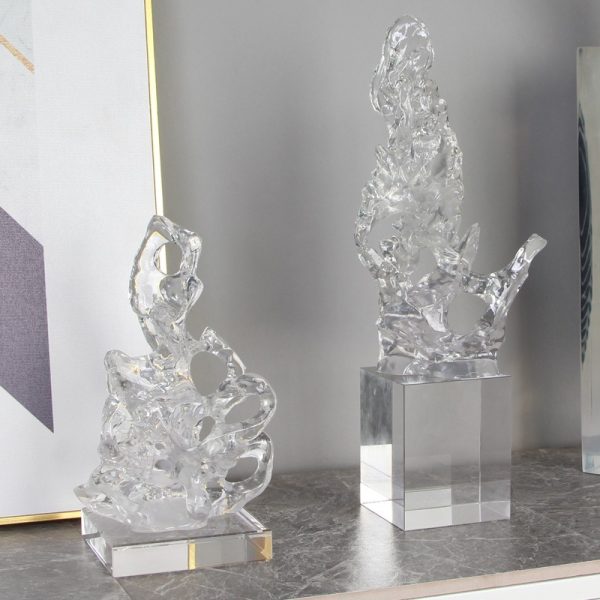 Decor phòng khách mô hình núi trong suốt đẹp CD437