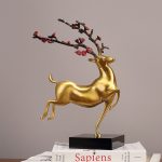 Đồ để bàn hươu Sika để bàn bằng đồng CD827