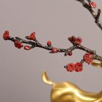 Đồ để bàn hươu Sika để bàn bằng đồng CD827
