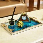 Khay đựng trà bánh bằng đá mã não