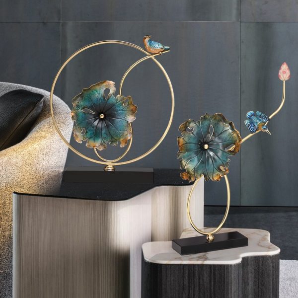 Lá sen decor trang trí phòng khách