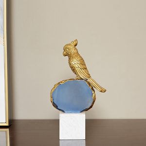 Đồ để bàn decor chim vẹt trang trí sang trọng CD141
