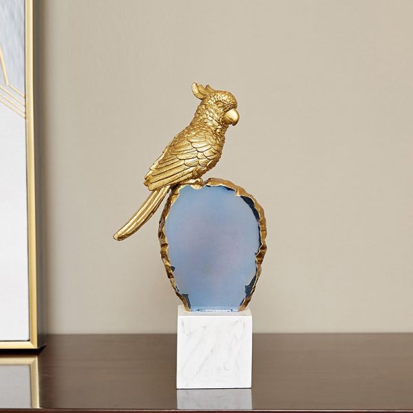 Đồ để bàn decor chim vẹt trang trí sang trọng CD141