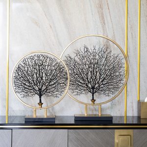 Mô hình cây tài lộc trang trí kệ phòng khách