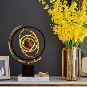 Decor phòng khách mô hình quả địa cầu xoay vòng đẹp CD438