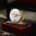 Đồ để bàn đôi chim uyên ương đồng điếu CD194