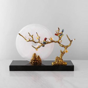 Đồ để bàn đôi chim uyên ương đồng điếu CD194