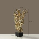 Decor phòng khách mô hình núi dát vàng sang trọng CD409