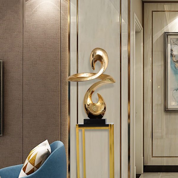 Tượng decor mô hình uốn lượn nghệ thuật để sàn trang trí