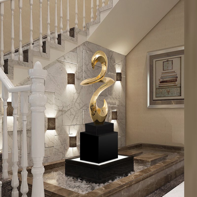 Tượng decor mô hình uốn lượn nghệ thuật để sàn trang trí