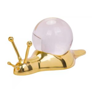 Đồ để bàn ốc sên cõng quả cầu pha lê đáng yêu CD550