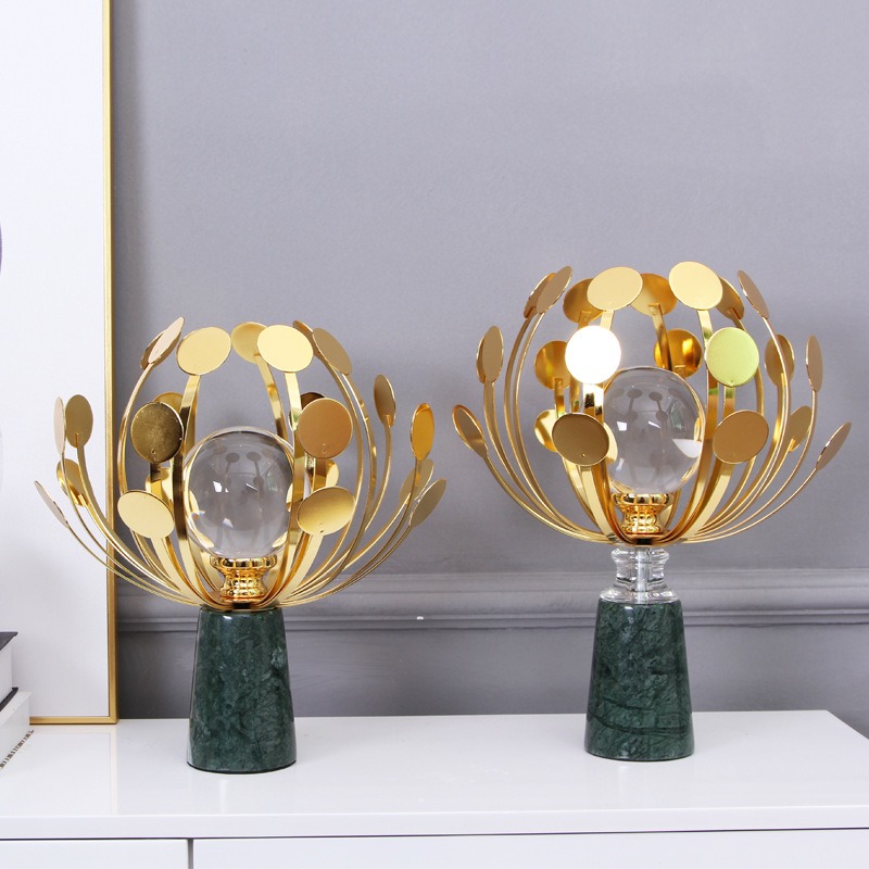 Decor phòng khách mô hình hoa pha lê đơn giản CD435