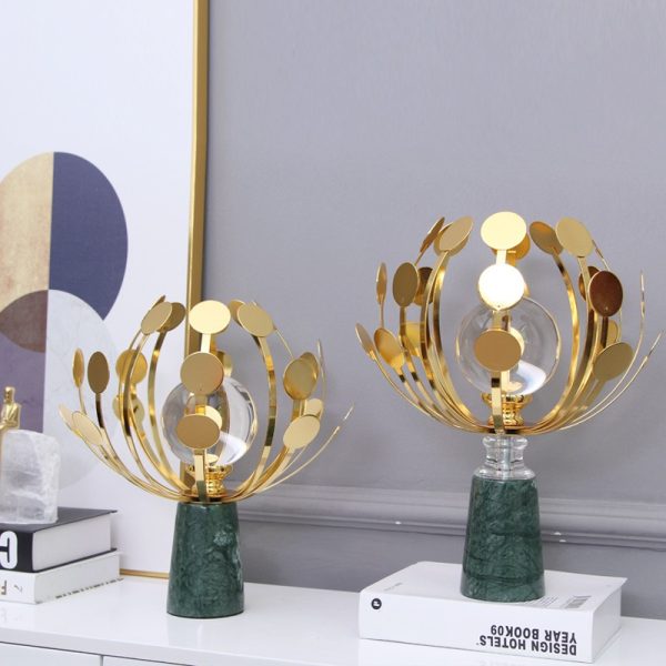 Decor phòng khách mô hình hoa pha lê đơn giản CD435
